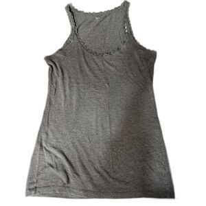 GAP Gray Sleeveless Knit Tank Top – Women’s Casual Basic – Used Med